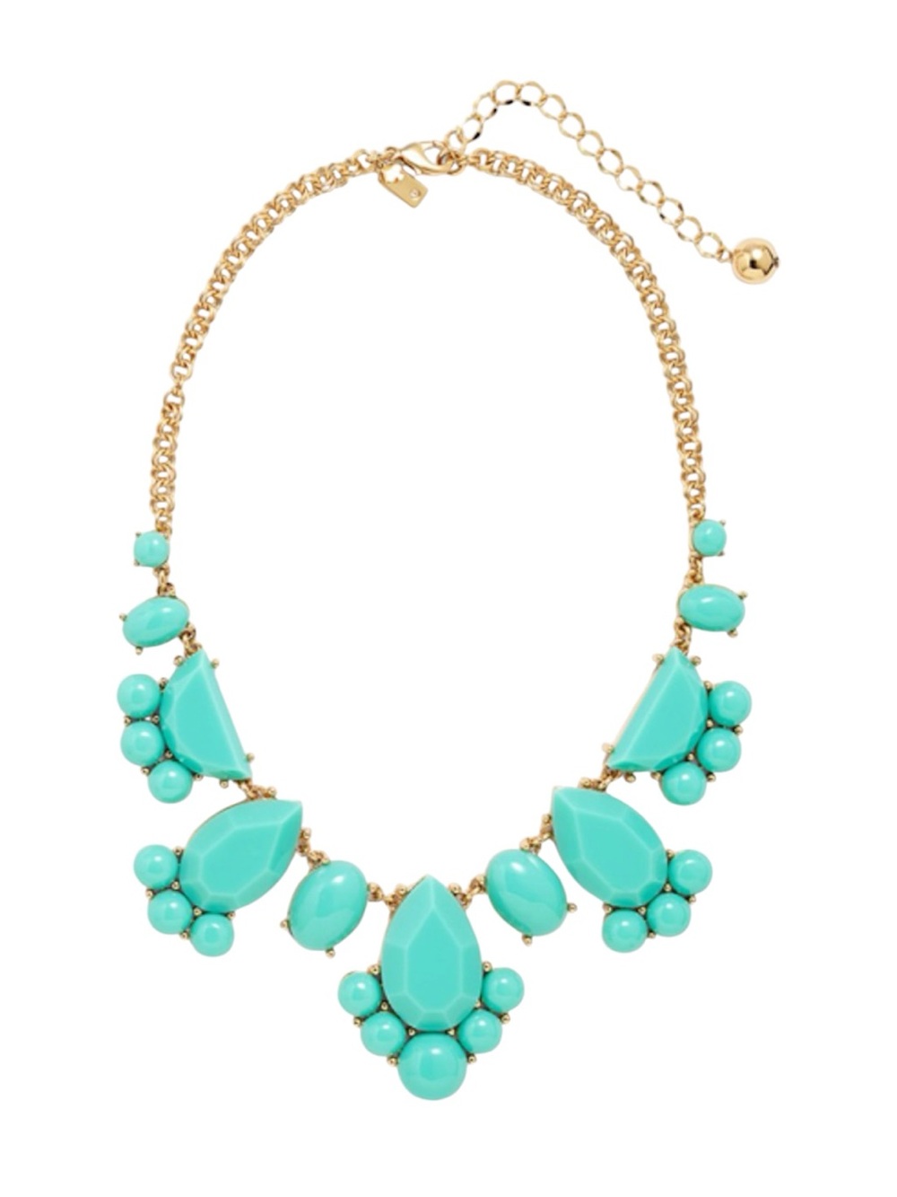 Kate Spade Day Tripper Stone Bib Turquoise Gold Necklace
